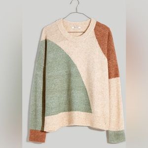 Madewell Cedarbrook Pullover Sweater in Colorblock size XL